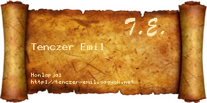 Tenczer Emil névjegykártya